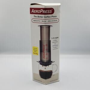 NEW AeroPress Coffee & Espresso Maker French Press Cold Brew Tote Bag & Filters